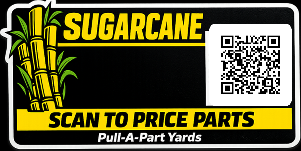 Sugarcane 8 windshield sticker with QR code